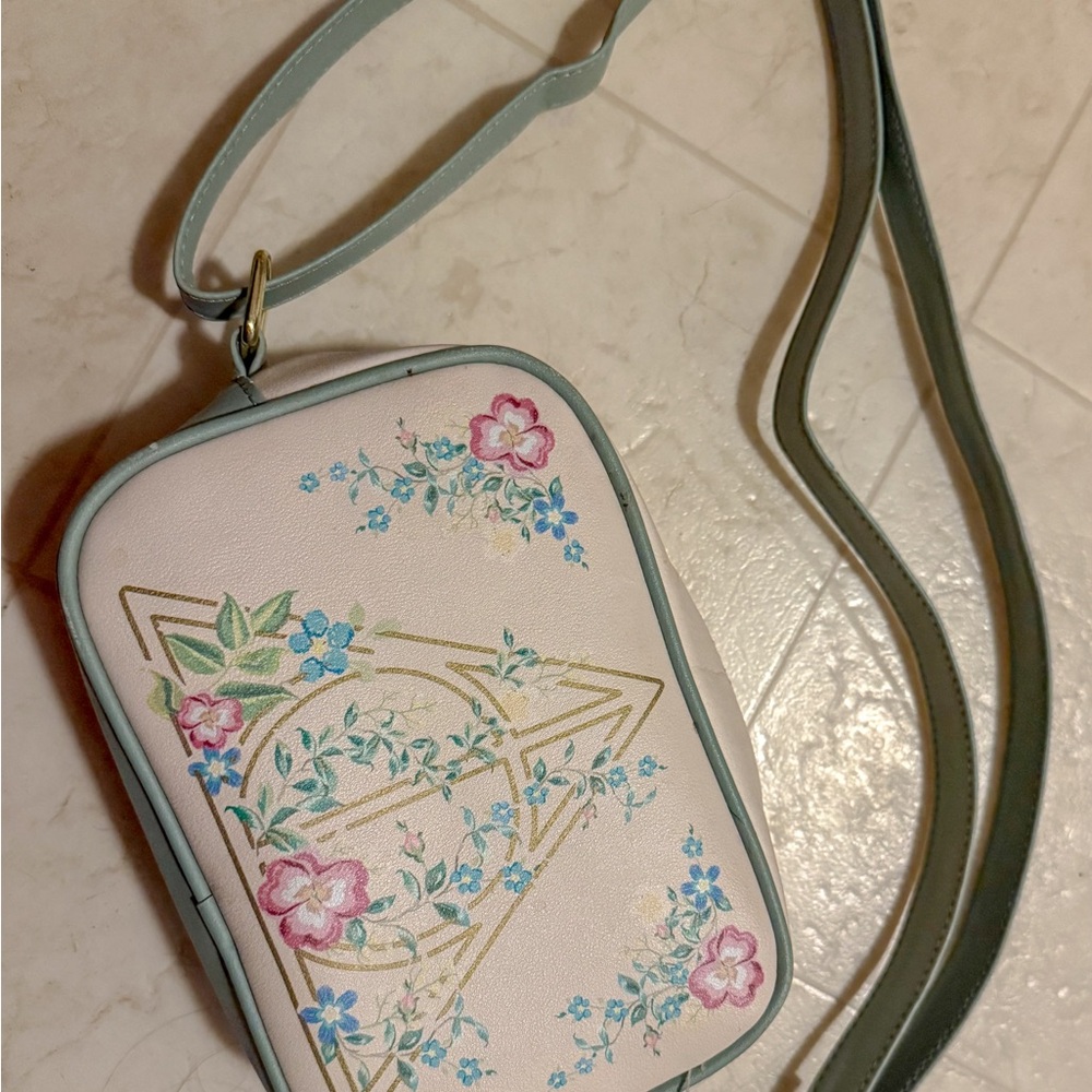 Loungefly Harry Potter Deathly Hallows Floral Crossbody Bag